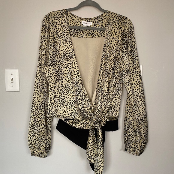 Lovers + Friends V-Neck Animal Print Bodysuit Size L - Picture 3 of 5